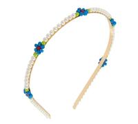 VALICLUD diadema de perlas margaritas artificiales Venda Linda diadema diademas adornadas cintas para el cabello para mujeres diadema de accesorios para el cabello Rosario
