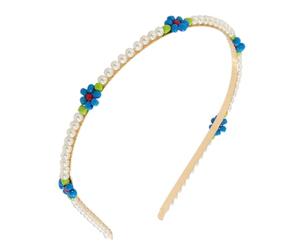 VALICLUD diadema de perlas margaritas artificiales Venda Linda diadema diademas adornadas cintas para el cabello para mujeres diadema de accesorios para el cabello Rosario