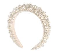 VALICLUD Diadema De Perlas Para Mujer Diadema De Esponja Barroca Tocado Elegante Para Fiesta Accesorio De Moda Perlas Decoración De Corte De Pelo Para Niña