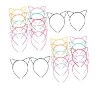 VALICLUD Diadema de Plástico Orejas de Gato para Cabello, Paquete de 24 Piezas Superficie Lisa, Accesorio Adecuado para Fiestas y Uso Diario Color Aleatorio