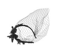 VALICLUD Diadema de Velo Encaje Accesorio Cabello Retro Banda Pelo de Boda Tocado para Mujer de Fiesta Color