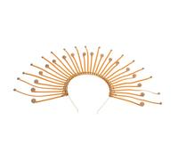 VALICLUD Diadema Dorada Diadema De Sol Griega Tocado De Diosa Tocado De Catrina Diadema Dama Libertad Diadema De Diosa Disfraz De Diosa Griega Mujer Aleación Golden
