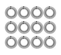 VALICLUD Diadema Elástica Peine Circular Completa Negra, 12 Unidades, Accesorios Cabello de Mujer, Banda Flexible Invisible para Peinar y Sujetar Cabello en Uso Diario y Profesional