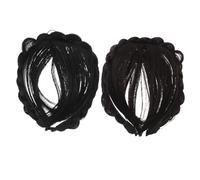 VALICLUD Diadema Flequillo Falso Trenzado Sintético 2 Piezas (Negro Castaño Oscuro) para Mujer y Niña, Accesorios Cabello Ligeros, Extensiones Naturales, Uso Diario y Eventos