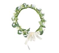 VALICLUD Diadema Floral de Guirnalda para Niñas Tocado de Flores Artificiales para Bodas Fiestas y Vacaciones Accesorio Elegante y Ligero para Fotografía