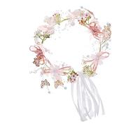 VALICLUD Diadema Guirnalda Para Novia Tocado De Flores Para Boda Accesorio De Pelo Para Ceremonia De Boda