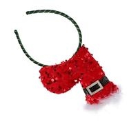 VALICLUD Diadema Navideña De Lentejuelas Rojas Para Mujeres Accesorios Festivos De Santa Claus Para Fiestas y Celebraciones Para Fotos y Eventos Navideños
