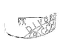 VALICLUD Diadema para Mujer Color Plata Accesorio Ajustable de Aleación Cristales para Fiestas de Divorcio y Eventos Obsequios Tocado Elegante y Delicado para Cabello Femenino
