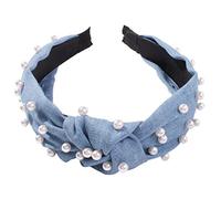 VALICLUD Diadema Pelo Aro Tela de y Perlas Moda Borde Adecuado para Accesorio Fiestas y Compromiso para y Mujeres