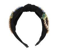 VALICLUD Diadema Retro Para Niña Bordado y Gemas De Imitación Aro Pelo Estilo Vintage Tocado Para Fiesta o Diario