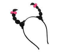VALICLUD Diadema Trenzada Divertida Diadema De Pelo Falso Diadema Tejida A Mano Diadema Trenzada Ajustable Diadema Trenzada Accesorios Para El Cabello Para Mujeres Plástico Negro