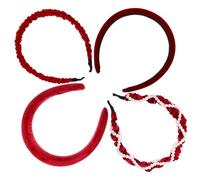 VALICLUD Diademas Cabello Niñas y Mujeres 4 Piezas Ancho Para Año Accesorios Decorativos Para Fiestas y Uso Diario