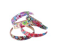 VALICLUD Diademas Con Estampado De Flores 5 Unidades, Tocado Colorido, Tamaño Único, Diadema De Moda Para Mujer, Accesorio Casual Diario, Pack 5 Colores Variados (rojo, Morado, Negro, Marrón, Beige)