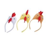 VALICLUD Diademas Divertidas De Pollito 3 Unidades Tamaño Medio Para Niñas Disfraz De Halloween Fiesta Cosplay Accesorios Animales