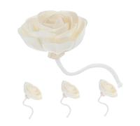 VALICLUD Difusor de Flores Artificiales de Algodón y Papel de Arroz Blanco para Decoración del Hogar y Sesiones de Lectura, 4 Piezas Diseño Realista y Aroma Relajante