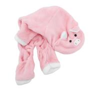 VALICLUD Disfraz de Perro y Gato para Otoño E Invierno Sudadera de Coral Fleece Rosa, Diseño de Cerdito Adorable Que Facilita el Movimiento Libre y Aporta Calor Extra