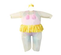 VALICLUD Disfraz Inflable de Vaca para Carnaval y Decoración, Hecho de Poliéster Rosa y Púrpura, Lavable y Conveniente para Secar, Adecuado para Fiestas Divertidas