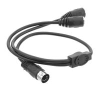 VALICLUD Divisor Midi de 5 Pines Cable de Extensión de 0,5m, Adaptador de Cobre y Pvc para Guitarra y Ordenador, Conexión Doble Puerto Hembra