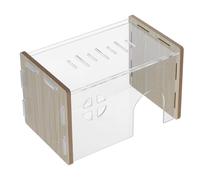 VALICLUD Escondite Acrílico Transparente para Hámster Pequeño Refugio Interior Plataforma Decoración Escénica para Hábitat de Mascotas Suministros Prácticos para Hámsters