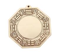 VALICLUD Espejo Convexo Feng Shui de Latón para Decoración Espejo Bagua Chino Protección Energética 20 Cm para Entrada y Sala