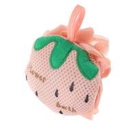 VALICLUD Esponja de Baño Fresa Exfoliante Doble Cara 1 Unidad Grande para Cuerpo Adultos y Niños Ducha Cuidado Personal Empaquetado Individual Rosa