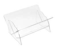 VALICLUD Estantería Pequeña Transparente para Libros y Material de Oficina, Organizador Multifuncional de Escritorio Estructura en Forma de V, Soporte Compacto para Almacenamiento