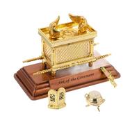 VALICLUD Estatua Religiosa Pequeño De Caja del Pacto 11,2x5,8x7,3 Cm Resina, Tapa Funcional y Artefactos Bíblicos, Decoración Espiritual para Hogar y Colección, Set De 4 Piezas