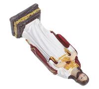 VALICLUD Estatua Resinada del Santo Padre con Base Cuadrada Figura Religiosa Pequeña para Decoración Navideña Hogar Iglesia Resistente y Detallada para Interiores y Exteriores