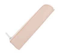 VALICLUD Estuche De Lápices Delgado Estuche Escolar Pastillero Sostenedor De La Pluma Individual Estuche Plano para Bolígrafos Pequeña Bolsa De Pluma Beige Cuero PU