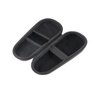 VALICLUD Estuche Rígido Para Afeitadora Eléctrica y Bolsa De Afeitar Para Hombre, Tamaño Compacto, Color Negro Doble Cremallera, Organizador Portátil Para Viaje y Almacenamiento Bolsillo De Malla