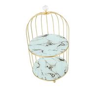 VALICLUD Expositor De Jaulas Para Pájaros Antiguo Estante De Almacenamiento De Hierro Soporte Forma De Jaula De Pájaros Para Guardar Postres y Magdalenas Organizador De Tocador Para