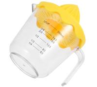 VALICLUD Exprimidor Manual de Cítricos Pequeño Portátil de Plástico Amarillo Prensa Limón y Naranja para Cocina y Preparación de Zumos Frescos Mini Extractor de Zumo Multifuncional
