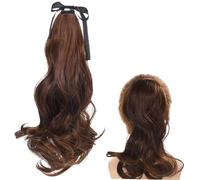 VALICLUD Extensiones de Cabello Rizado de Cola de Caballo Cordón, Fibra de Alta Temperatura para Mujeres, Añade Longitud y Volumen Apariencia Natural y Moderna
