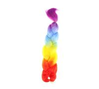 VALICLUD Extensiones De Trenza Sintética Con Degradado De Colores Para Mujer Larga Coleta Trenzada Para Fiestas y Uso Diario Pelo Postizo Resistente Altas Temperaturas Accesorio De Moda Cóm