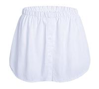 VALICLUD Falda Falsa De Media Longitud para Mujer con Dobladillo Ajustable Y Cintura Elástica Extensor De Camisa Casual para Uso Diario Y Capas De Moda