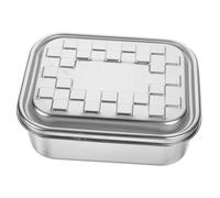 VALICLUD Fiambrera de Acero Inoxidable Contenedor de Comida Portátil Caja de Almuerzo Metálica con Rack de Almacenaje Resistente Fugas para Trabajo y Viajes