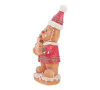 VALICLUD Figura de Hombre de Jengibre de Resina Pequeña para Escritorio Decoración Navideña Festiva para Oficina y Hogar Adorno Temático de Galleta de Jengibre para Fiestas y Estantes