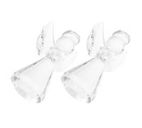VALICLUD Figuras de Ángeles de Cristal Transparentes 2 Piezas Escultura Decorativa Pequeña para Hogar y Jardín Decoración de Cristales Delicada y Estable