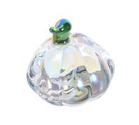 VALICLUD Figurita Calabaza Cristal Artificial Decorativa Pequeña para Escritorio Adorno Otoño Halloween y Acción de Gracias Mini Pisapapeles Coleccionable para Decoración Festiva