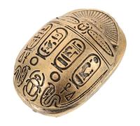 VALICLUD Figurita de Escarabajo Egipcio de Resina con Acabado Dorado Amuleto Decorativo Único para Escritorio Adorno Creativo para Decoración del Hogar
