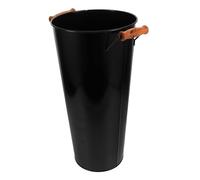 VALICLUD Firewood Storage Bucket Tall Metal Fireplace Log Holder With Handle For Indoor Wood And Coal Organization Round Firewood Carrier And Storage Container