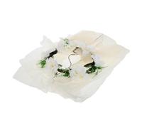 VALICLUD Flor Blanca y Nupcial Elegante para Boda y Despedida de Soltera Accesorio Ligero de Ratán Sintético para Sesiones de Fotos