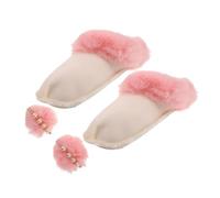 VALICLUD Forro Interior de Botas de Invierno Desmontable con Pompón Rosa Forro Cálido y Mullido Antifrío para Mujer Talla Protección contra Viento y Frío para Uso Interior y Exterior