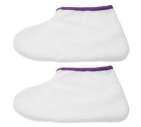 VALICLUD Funda para Pies Cera de Parafina Calentador de Pies Cómodo y Reutilizable Material Poliéster Borde Morado Protección Térmica para Spa y Cuidado Profesional