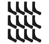 VALICLUD Fundas Protectoras Antideslizantes para Patas de Tendedero, 12 Piezas Negras, Cubiertas de Plástico Resistentes Intemperie, Accesorios para Secado de Ropa, Compatibles Varios