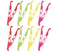 VALICLUD Gafas 3D de Difracción de Cartón Efectos Arcoíris 20 Unidades Rojo Amarillo Verde Rosa para Fiestas Nocturnas y Espectáculos de Luces