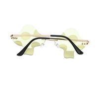 VALICLUD Gafas De Sol De Forma De Hongo Diseño Único y Marco Metálico Lentes Sin Montura Gafas Divertidas Para Fiestas De y Verano