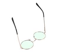 VALICLUD Gafas de Sol Redondas Oversize con Protección Diseño Retro Unisex Metálica Dorada y Lentes Verdes para Mujer y Hombre