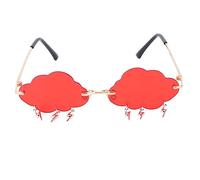 VALICLUD Gafas de Sol sin con Forma de y Diseño Único para Mujer para Fiestas y Actividades al Aire