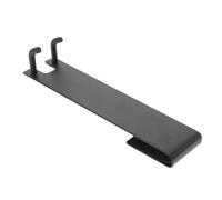 VALICLUD Gancho para Colgar Puertas de Vidrio sin Marco de Acero Inoxidable 304, Colgador Negro sin Perforaciones para Baño, Gancho Largo para Toallas y Batas, Organizador Práctico